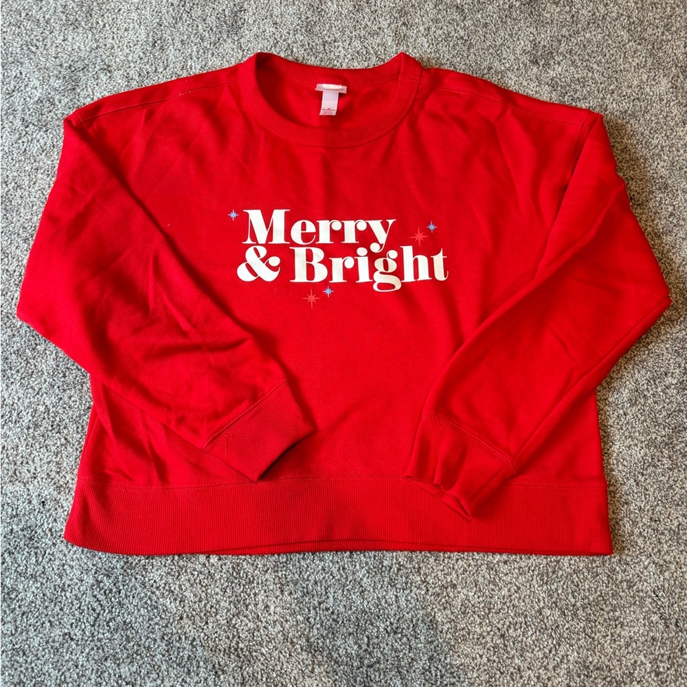 Target “Merry and Bright” cropped sweater
